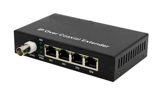 10 / 100M PoE sur Ethernet étendue coaxial et POE sur Ethernet coaxial 4 Ports 1 BNC