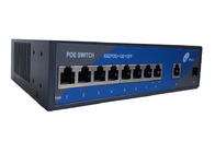 Commutateur gauche de POE du commutateur 8 de fibre de PoE Gigabit Ethernet SFP