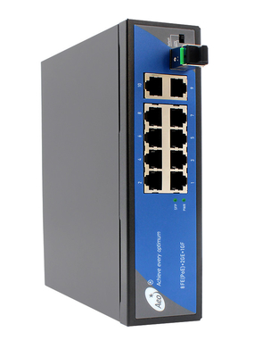 Commutateur industriel de fibre de SFP, commutateur gauche de 8 POE avec la liaison montante 2