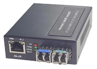 Convertisseur de commutateur Ethernet fibre SFP 1x10/100BASE-T à 2x100BASE-X avec bloc d'alimentation
