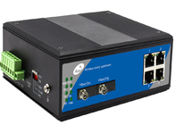 Commutateur de réseau industriel de fibre de 100KM avec 2 optiques et 4 ports Ethernet