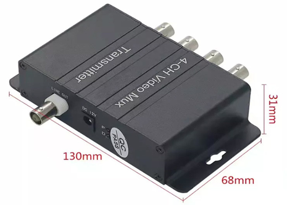 4ch multiplexeur visuel 500m 4 BNC avec le contrôle RS485 par le signal analogue Superimposer