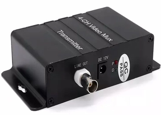 4ch multiplexeur visuel 500m 4 BNC avec le contrôle RS485 par le signal analogue Superimposer
