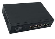 Le commutateur 4 POE de 4+1+1 POE met en communication le commutateur de fibre d'Ethernet de POE de gigabit avec 1 port de liaison montante du port 1 de SFP