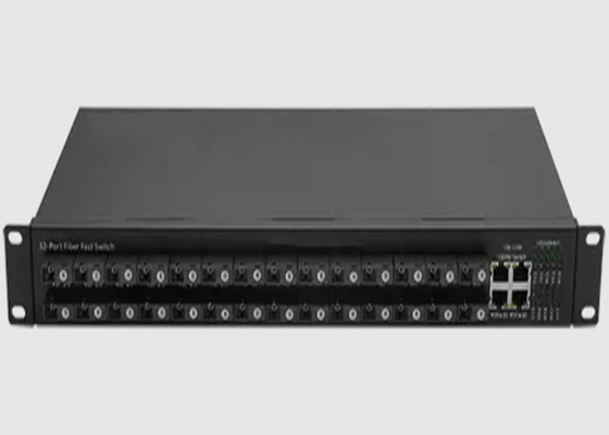 1U type COMMUTATEUR d'ETHERNET de FIBRE de SFP avec 28 10/100FX + 4 10/100/1000BASE-T (X)