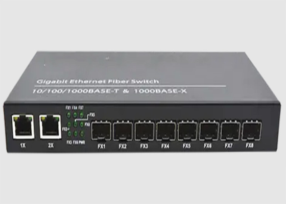 2 ports du commutateur 8 1000FX SFP d'Ethernet de fibre du port Ethernet 10/100/1000TX