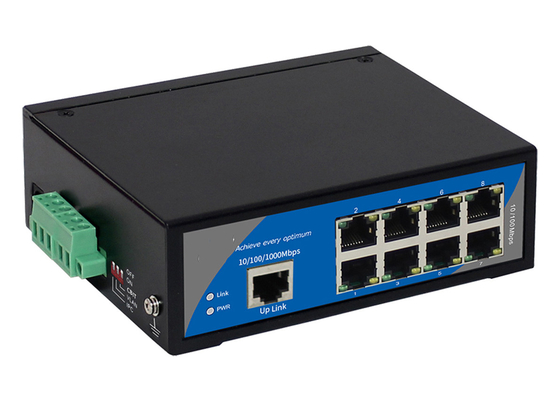 9 rail du cas DIN de 100M Industrial Ethernet Switch IP40/bâti en aluminium gauches de mur