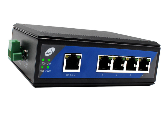 Commutateur POE industriel à 4 ports avec 1 port de liaison vers le haut 10/100/1000Mbps