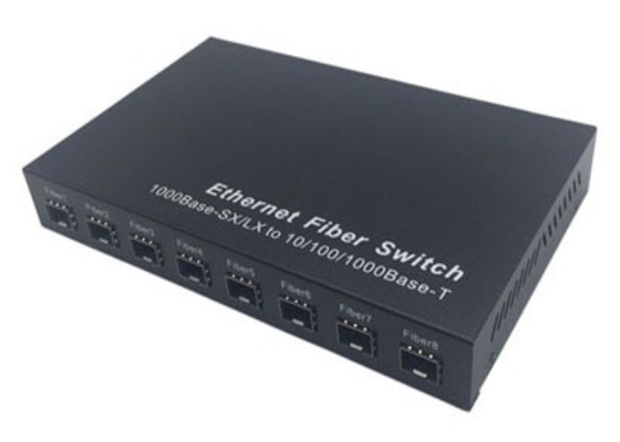 Commutateur SFP à fibres Gigabit 1.25 Gbps 8 ports SFP à fibres et 2 ports RJ45