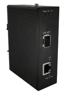 Convertisseur de médias industriel 802.3bt 90W 10G PoE Type de traitement de stockage et de transfert