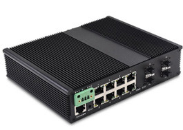 Commutateur Ethernet industriel géré à 12 ports avec 8 ports 10/100/1000Base-T (((X) et 4 ports 10G SFP