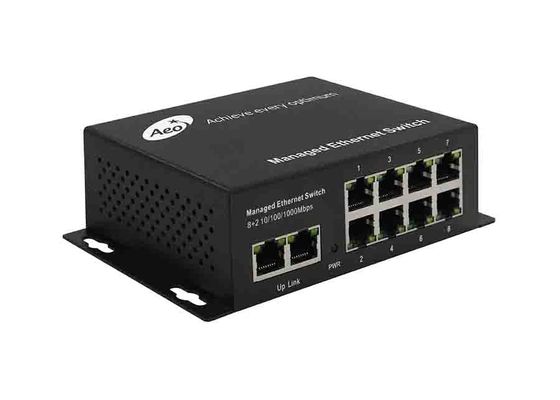 Commutateur gauche d'Ethernet de POE du gigabit 8, commutateur gauche de 8 POE avec la liaison montante 2