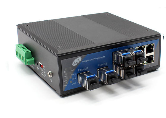 100km convertisseur industriel gauche de 10 médias d'Ethernet