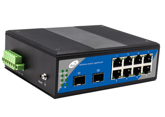 Commutateur de cascade de Ring Industrial POE, commutateur gauche de POE du gigabit 8