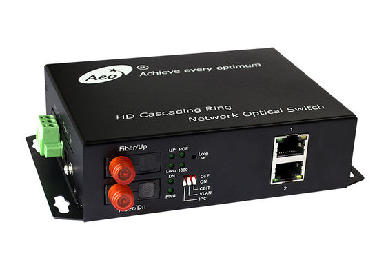 Convertisseur commercial de cascade de médias avec 2 ports Ethernet
