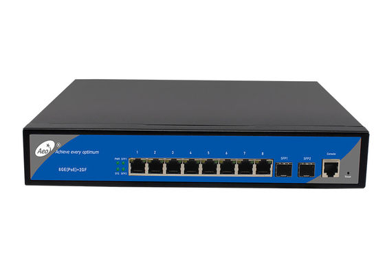 IP30 8 POE gauche a contrôlé le gigabit POE du commutateur 8 port de SFP de 2 gigabits