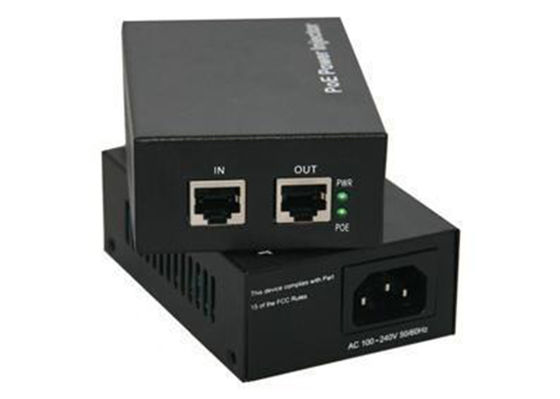 injecteur de POE de gigabit de 52V RJ45, injecteur de Midspan POE d'envergure d'extrémité