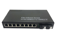 convertisseur 10/100M Or de médias de l'Ethernet 2Fiber et 8RJ45 10/100/1000M