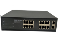 Commutateur de POE Gigabit Ethernet avec 16 ports de POE 2 ports de liaison montante