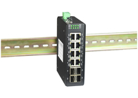 Ports industriels de Ring Ethernet Fiber Switch 8GE UTP+4 SFP de rail de guide