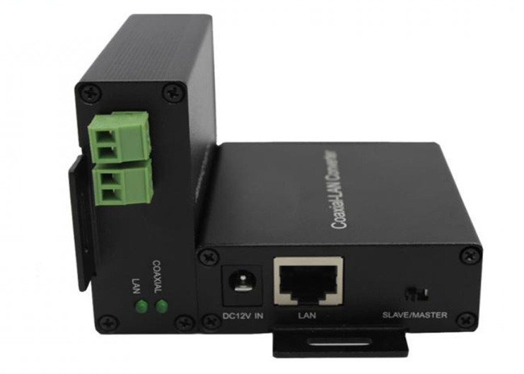 10/100 Mbps Ethernet sur convertisseur coaxial 1*UTP+2*2 câble Porte Ethernet à paire coaxial/twired