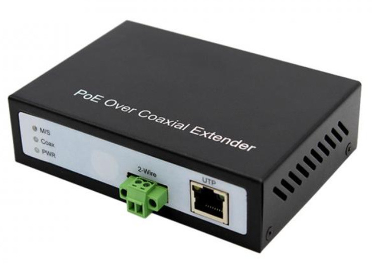 10/100 Mbps IP sur étendeur coaxial POE IP RJ45 Lan sur 2 câbles étendeur à paire tordue 300m Pour les caméras IP