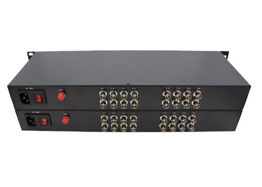 Vidéo coaxial HD-AHD/CVI/TVI sur convertisseur de fibre 16ch 1080P Vidéo BNC avec Rs485 données