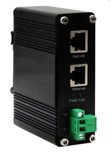 DIN-Rail Industrial 802.3bt Gigabit PoE++ Splitter Voltage de sortie 24 VDC