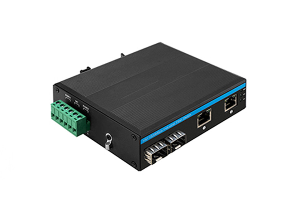 commutateur de fibre d'Ethernet de 10/100/1000Mbps POE avec 2 fibres et 2 ports Ethernet
