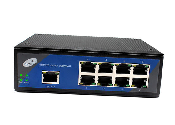 Commutateur industriel gauche 1 100M Uplink de la FCC 8 POE 8 10/100M Ethernet Ports